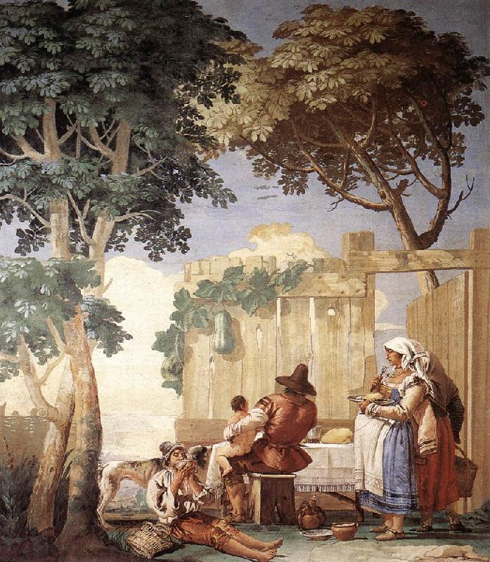 TIEPOLO, Giovanni Domenico Family Meal  kjh Sweden oil painting art